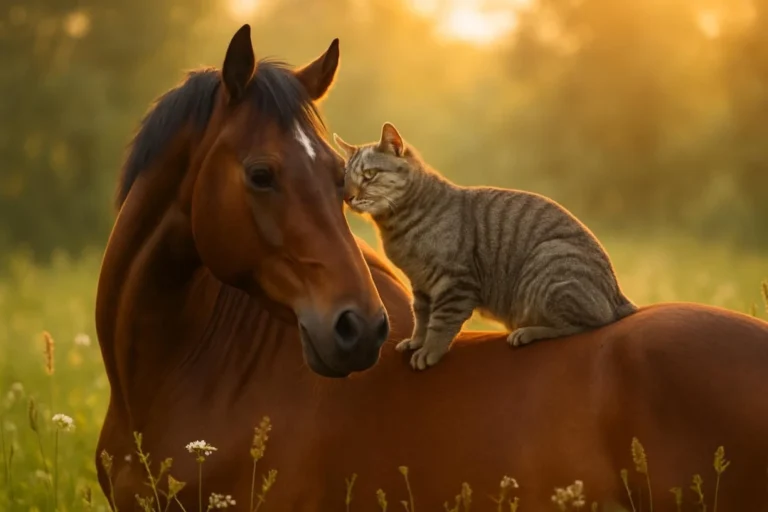 L'amitié magique entre un cheval et un chat